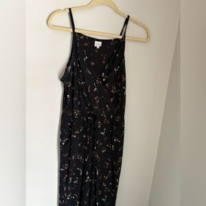NWOT Floral Black Jumpsuit
